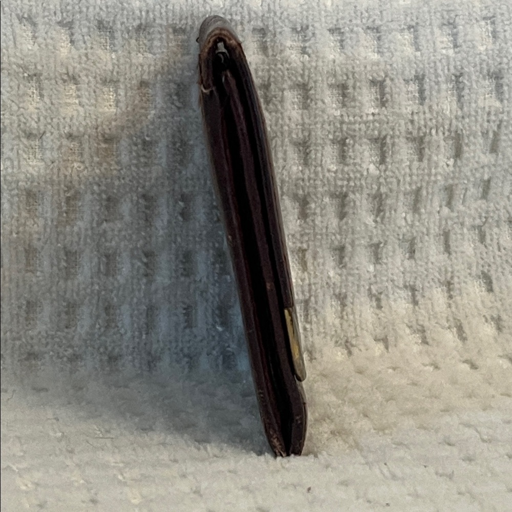 Cartier Dark Brown Leather Wallet with Gold Corners - Picture 3 of 9